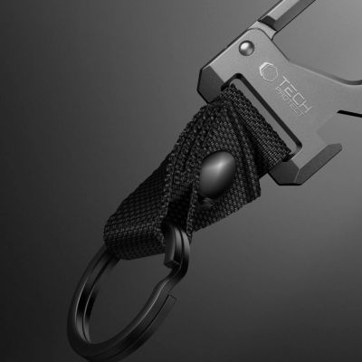 5. Tech-Protect Slidelock Keychain - Black and Gray