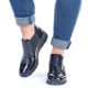 20. Rieker W R474 snakeskin leather ankle boots black