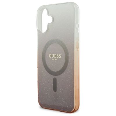 6. Guess IML Glitter Gradient MagSafe iPhone 16 Case - Brown