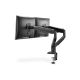 2. Double desk arm (clamp) 2xLCD max. 32" max. 2x9kg tilt and swivel black