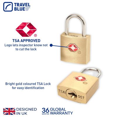 6. TRAVEL BLUE TSA LUGGAGE PADLOCK