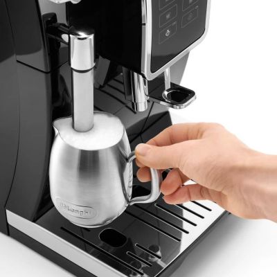 18. DeLonghi Dinamica ECAM 350.15.B (1450W; black) automatic espresso machine