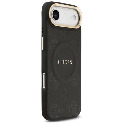 4. Guess Peony Hot Stamp MagSafe Case for iPhone Air - Black