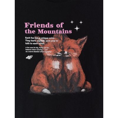 8. Girls' regular printed T-shirt 4F 4FJKAW26TTSHF4429-20S