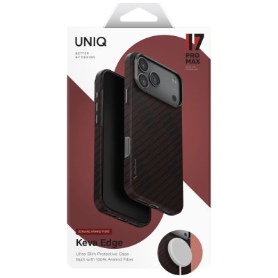 6. Uniq Keva EDGE Magclick Charging Case for iPhone 17 Pro Max - Orange