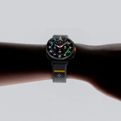 12. Spigen Athlex Air Strap for Samsung Galaxy Watch 40/44/46mm - Black and Yellow