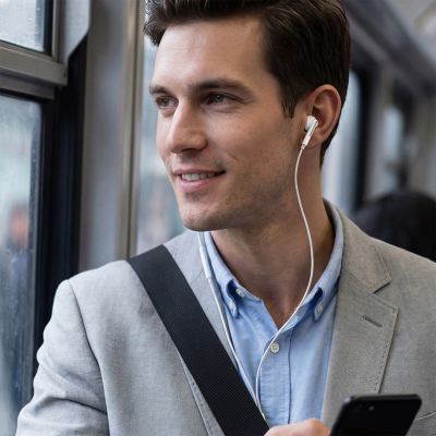 8. Acefast L13 In-Ear Wired Headphones with USB-C Microphone - White