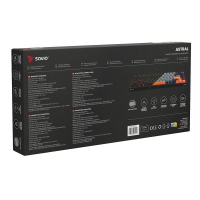 17. SAVIO MAGNETIC KEYBOARD ASTRAL BLACK OUTEMU WHITE JADE RGB 3 KEYCAPS COLORS