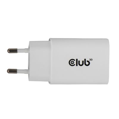 9. CLUB3D CAC-3020 Mobile Charger Smartphone, Universal White AC Fast Charging Internal