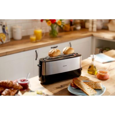 5. Philips Viva Collection HD2692/90 toaster 1 cup 1030 W Black, Metallic