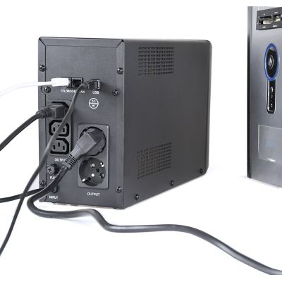 4. ENERGENIE UPS AVR 2000VA LCD, 3x C13, 2x SCHUKO, USB, RJ45