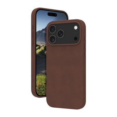 dbramante 1928 Roskilde MS – leather case for iPhone 17 Pro Max, MagSafe-compatible (dark tan)
