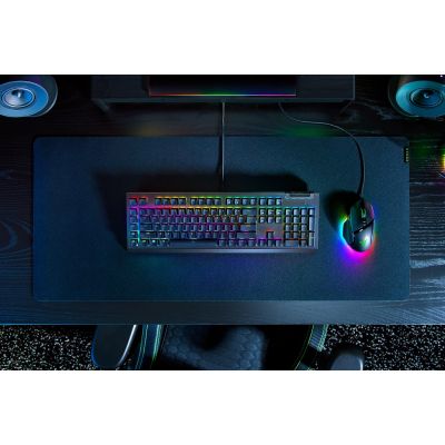 Razer BlackWidow V4 X. Tastatur Formfaktor: Volle Größe (100%), Geräteschnittstelle: USB, Tastatur-Switch: Mechanischer Switch. Type of Hintergrundbeleuchtung: RGB-LED. Empfohlene Nutzung: Gaming. Product paint: Schwarz