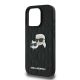 6. Karl Lagerfeld Monogram Karl & Choupette Head Pin iPhone 16 Pro Case - Black