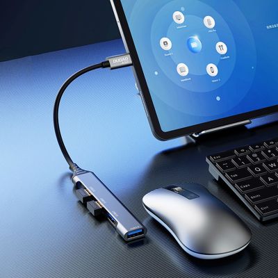 6. Dudao HUB 4in1 USB-C - 4x USB-A (3 x USB2.0 / USB3.0) 6.3cm black (A16T)