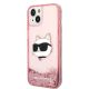 2. Karl Lagerfeld Glitter Choupette Head case for iPhone 14 Plus - pink