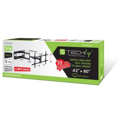 2. TECHLY LONG LCD/LED TV WALL MOUNT 43-80 INCHES