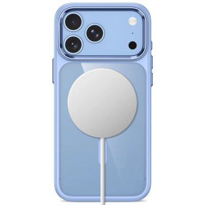 4. Tech-Protect Magmat Magsafe CC Case for iPhone 17 Pro / 18 Pro - Transparent Light Blue
