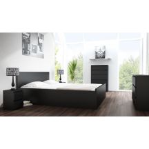 M2 MALWA BEDSIDE TABLE 2 DRAWERS BLACK