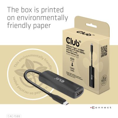 12. CLUB3D CAC-1588 Cable Adapter 0.17m USB Type-C HDMI Black