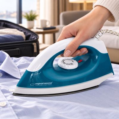 18. Esperanza Smoother EHI001 travel iron (1200W; blue)