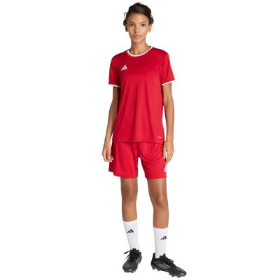 6. adidas Entrada 26 women's shorts red JZ2536