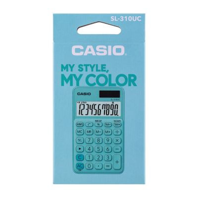 4. CASIO Pocket Calculator SL-310UC-GN BOX, 10-digit, 70x118mm, cardboard, green