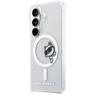 2. Karl Lagerfeld IML Peekaboo Choupette MagSafe Case for Samsung Galaxy S26 - Transparent