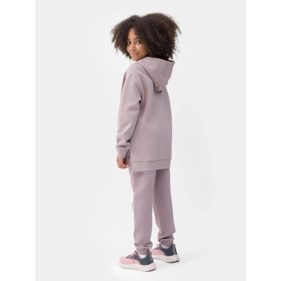 2. Girls' sweatshirt with a hood, open, 4F Junior