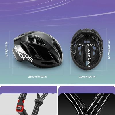 2. Rockbros TS-42 Lightweight Bike Helmet 58-62 cm - Black