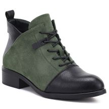 Women's suede boots, insulated, green, M.Daszyński MR2458
