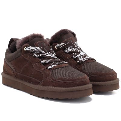 4. Women’s leather ankle boots, warm-lined shoes in chocolate brown Vinceza 102670