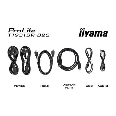 24. iiyama ProLite T1931SR-B2S computer monitor 48.3 cm (19") 1280 x 1024 px SXGA LCD Touchscreen Table Black