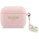 Guess Silicone 4G Charm Case for AirPods Pro 3 Pink