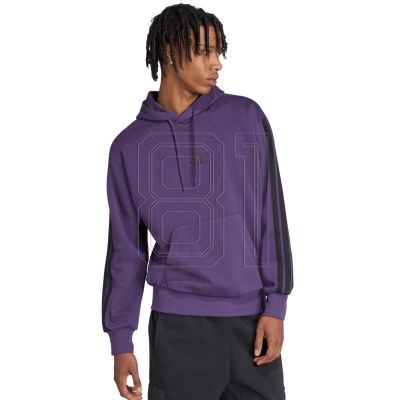 4. Men's adidas Essentials 3-Stripes Fleece Sweatshirt Purple JX0740