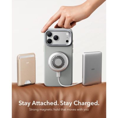 7. ESR Atelier Kickstand MagSafe Case for iPhone 18 Pro / 17 Pro - Gray