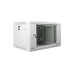 6. Lanberg WF01-6406-10S single-section lockable cabinet (6U; 368mm / 600mm / 450mm; wall-mounted; Glass; 19''; gray)