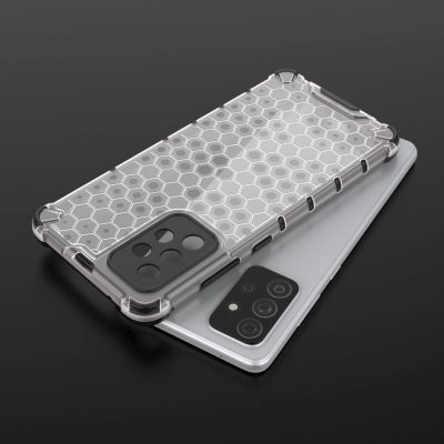 8. Honeycomb Case armor cover with TPU Bumper for Samsung Galaxy A72 4G transparent