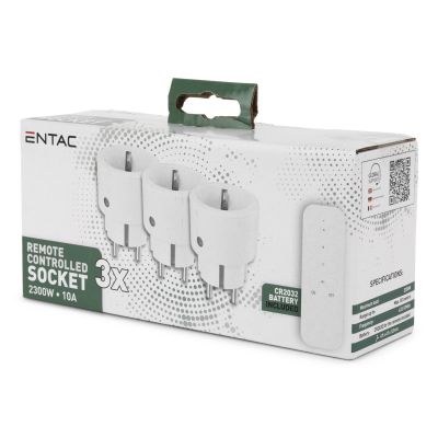 2. Entac ES-3S-RC Power Plug Adapter White