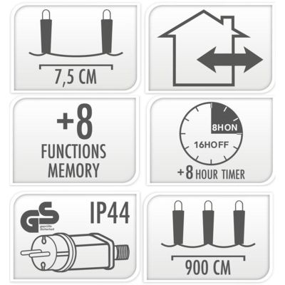 17. CHRISTMAS TREE LIGHTS LIGHT CHAIN 120 LED TIMER COOL WHITE