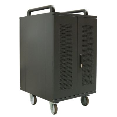6. Avtek International Avtek Charging Cart 20 Portable Device Management Cabinet Black