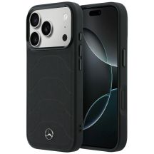 Mercedes Leather Mesh with Bow Line MagSafe Case for iPhone 18 Pro / 17 Pro - Black
