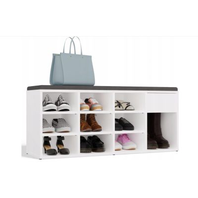 6. TALLIN WHITE SHOE CABINET