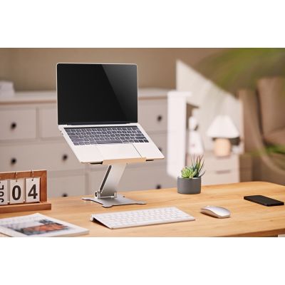 16. GEMBIRD FOLDABLE NOTEBOOK STAND 15.6" SILVER