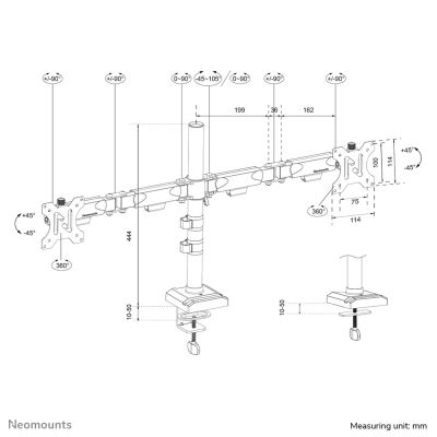 20. Monitor Desk Mount / Dual DS60-600BL2 NEOMOUNTS