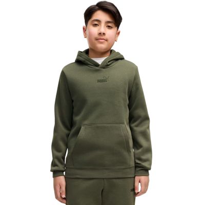 Puma ESS Small No. 1 Logo Centered Hoodie for Kids Khaki 692976 86