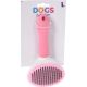7. PINK SELF-CLEANING BRUSH FOR DOGS AND CAT