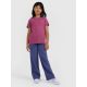 3. Girls' regular-fit plain T-shirt 4F 4FJRAW25TTSHF3233-50S