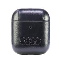Audi Leather Big Logo Case for AirPods 1 / 2 - Black