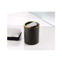 Bathroom bin 5 L, black, Golden Clap KLEINE WOLKE